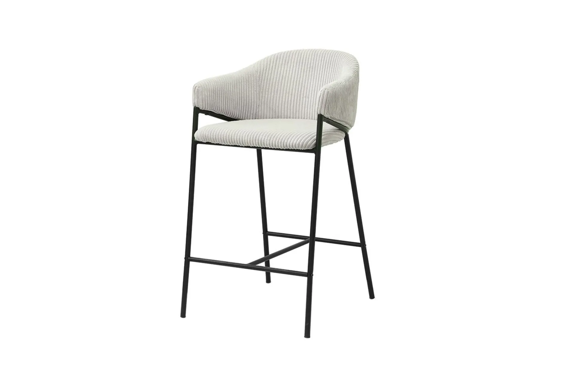 Hugo Corduroy Counterstool Hellgrau