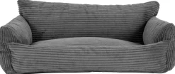 Hundebett Punch - 85x66x29cm - Rippensamt - anthrazit