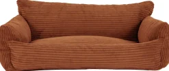 Hundebett Punch - 85x66x29cm - Rippensamt - terracotta