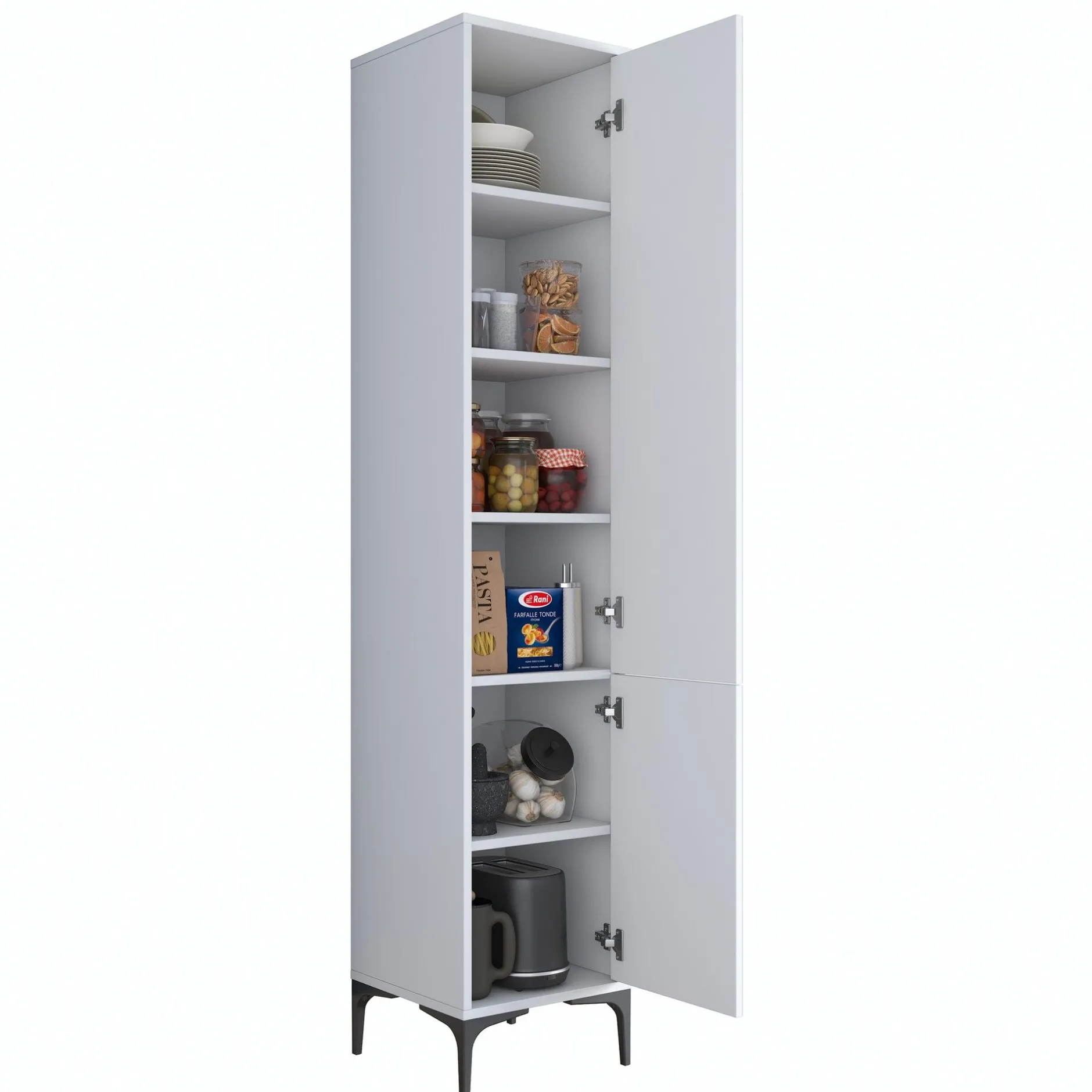 JE111 - 2949 Mehrzweckschrank | 100 % MELAMIN | Weiß