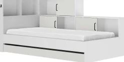 Jugendbett mit Stauraum Erwan | 90 x 200 cm | weiß