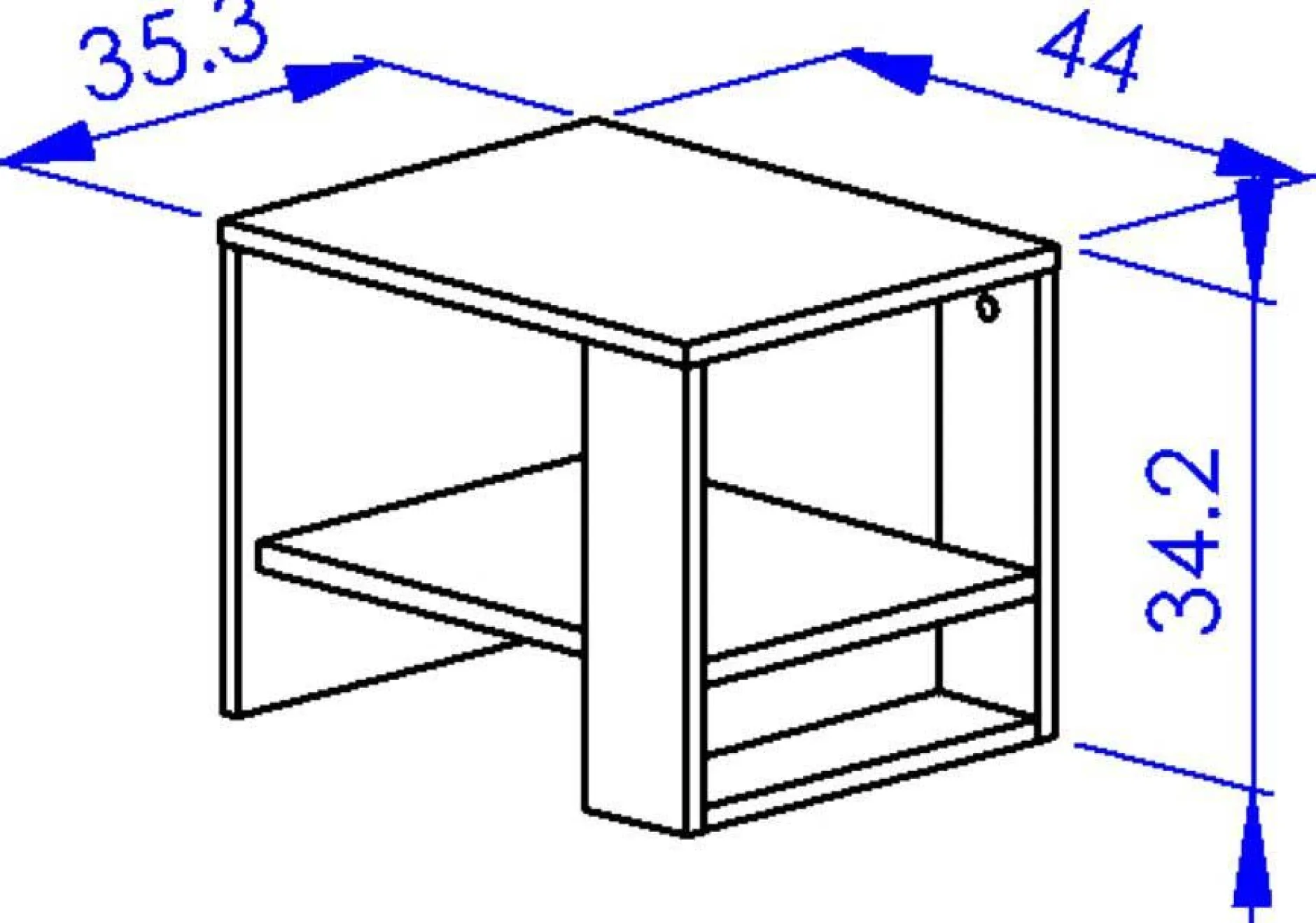 Jugendzimmer Nael: Bett 90x200 mit Lattenrost, Kommode, Nachttisch, Wandregal - Eiche Dekor/schwarz