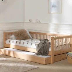 Kabinenbett Forrest 90 x 200 cm mit Rollbett - Buche