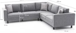Kale Ecksofa | BUCHENHOLZ | Grau