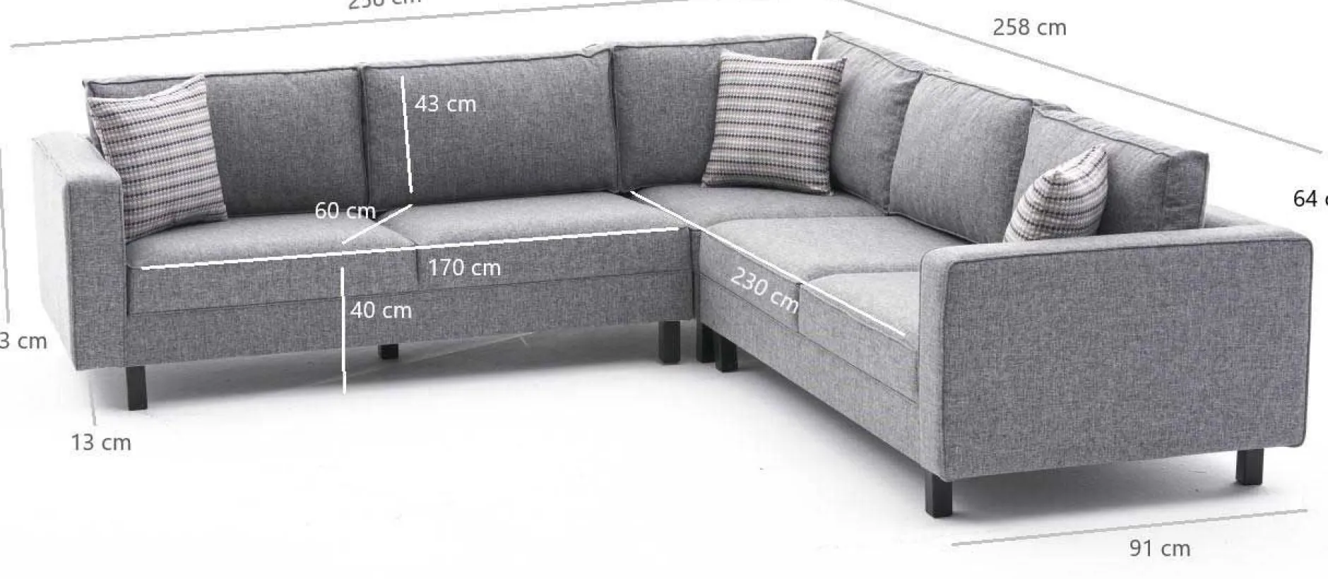 Kale Ecksofa | BUCHENHOLZ | Grau