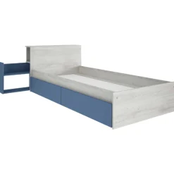 Kazim Einzelbett 90x190 cm-pine/blau