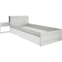 Kazim Einzelbett 90x190 cm-pine/weiß