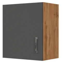 Küchenhängeschrank Sorrella 50cm 1 Tür - Anthrazit/Eiche