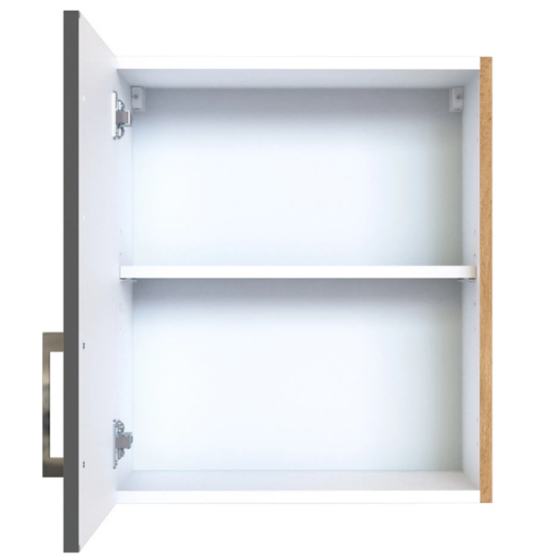 Küchenhängeschrank Sorrella 50cm 1 Tür - Anthrazit/Eiche