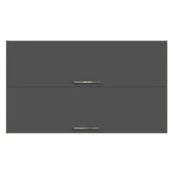 Küchenhängeschrank Sorrella 100cm mit 2 Flügeltüren - anthrazit/eiche