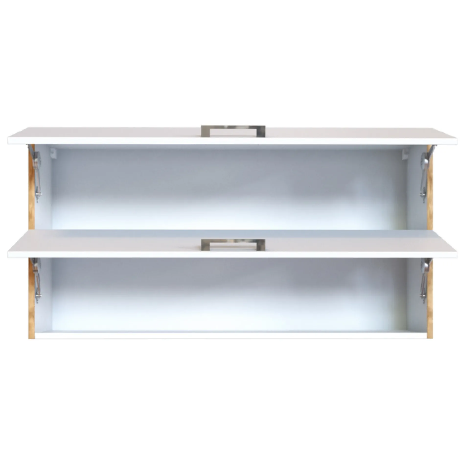 Küchenhängeschrank Sorrella 110cm mit 2 Flügeltüren - weiß/Eiche