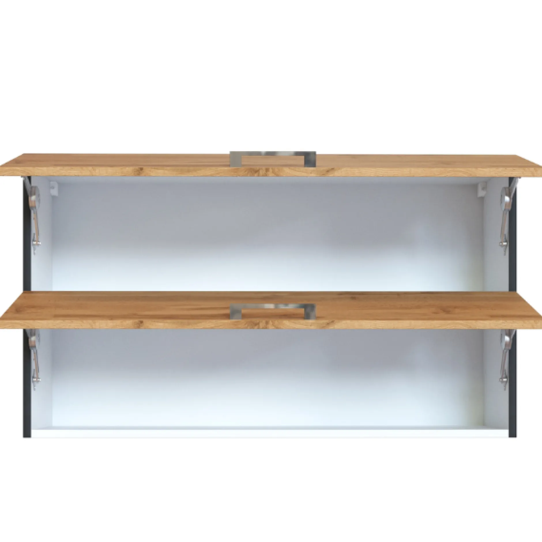 Küchenhängeschrank Sorrella 100cm mit 2 Flügeltüren - Eiche/Graphit