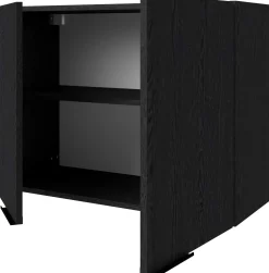 Küchenoberschrank Anna - 80x36x58cm - 2 Türen - Eiche schwarz Dekor