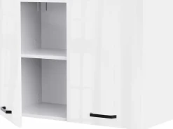 Küchenschrank Bianco - 80x36x58cm - 2 Türen - Hochglanz weiß