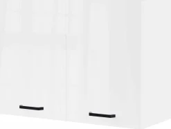 Küchenschrank Bianco - 80x36x58cm - 2 Türen - Hochglanz weiß