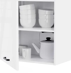 Küchenschrank Bianco - 60x36x58cm - 1 Tür - Hochglanz weiß