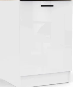 Küchenschrank Bianco - 60x60x90cm - 1 Tür - Hochglanz weiß
