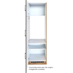 Küchenschrank für Kühlschrank Sorrella 60cm 3 Türen - anthrazit/pfirsich