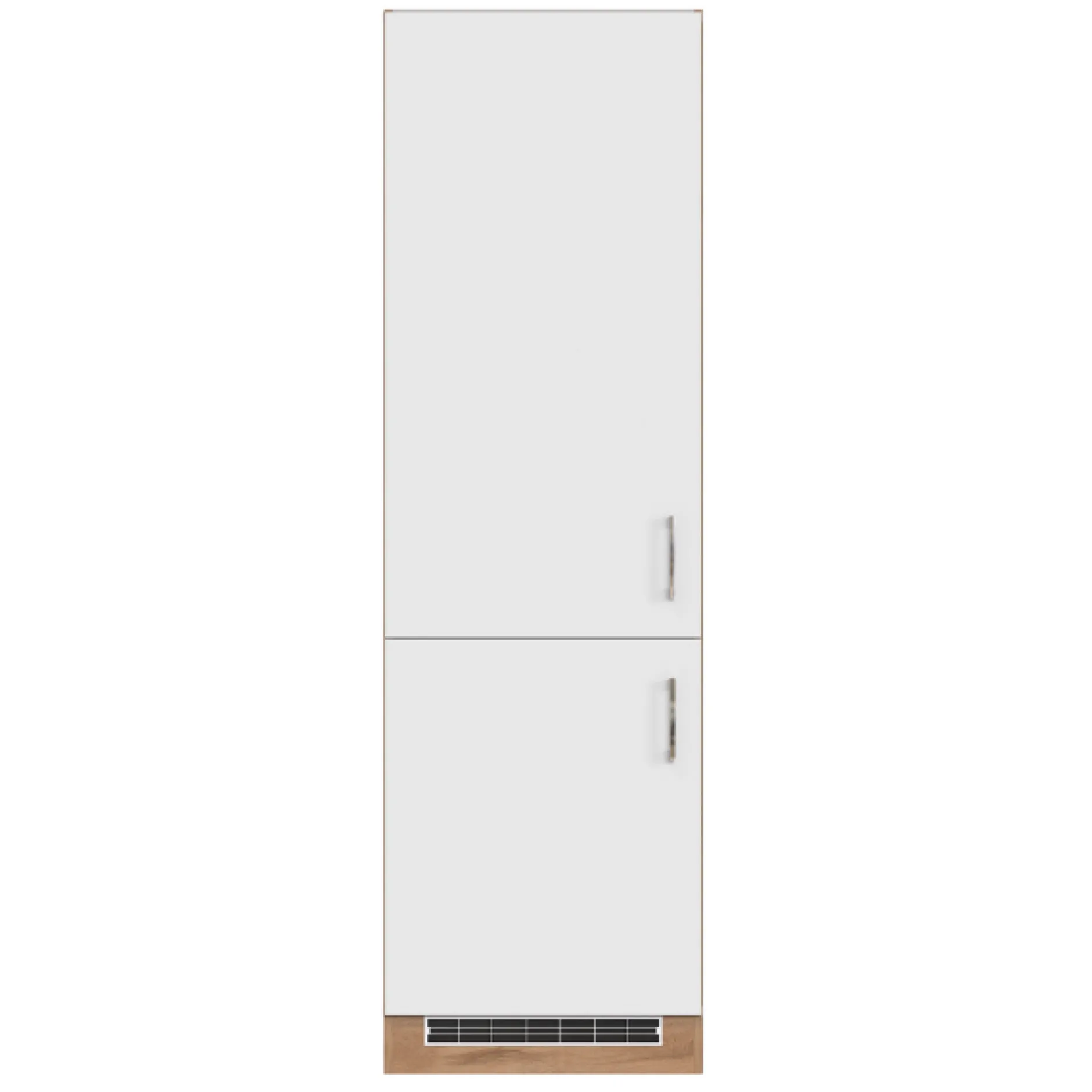 Küchenschrank für Kühl- und Gefrierschrank Sorrella - weiß/eiche