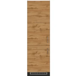 Küchenschrank für Kühl- und Gefrierschrank Sorrella - Eiche/Graphit
