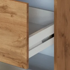 Küchenschrank Sorrella 50cm 3 Schubladen - Eiche/Beton
