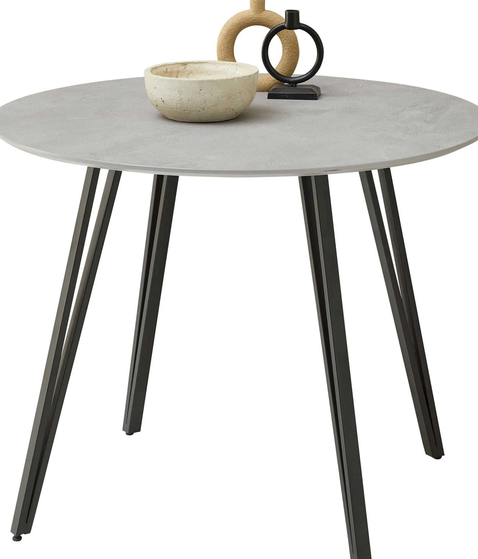 Küchentisch Floris - Ø100x75cm - Betonoptik
