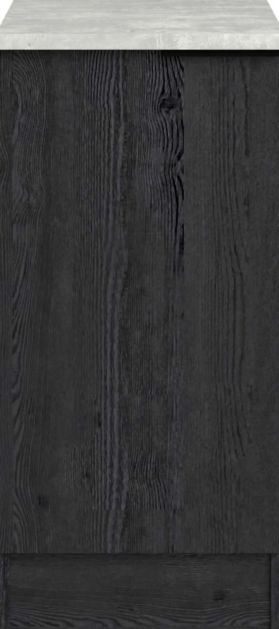 Küchenunterschrank Anna - 40x60x87cm - 1 Tür - Eiche schwarz Dekor/weißer Stein