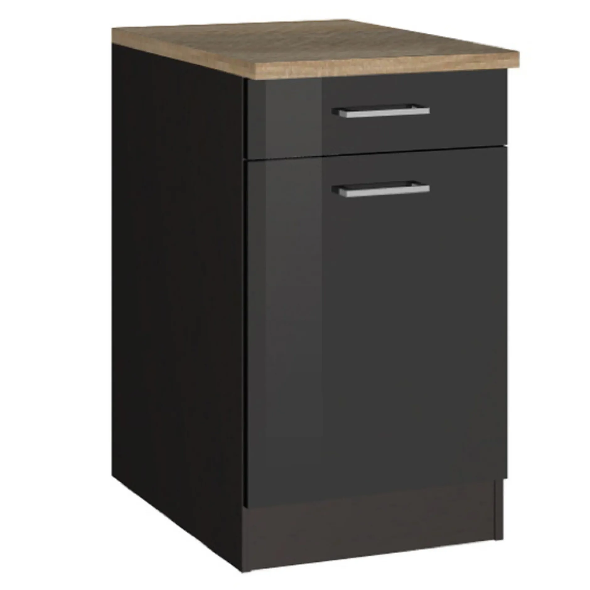 Küchenunterschrank Ragnar 50cm mit 1 Tür und 1 Schublade - anthrazit