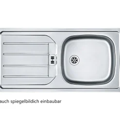 Küchenzeile in L-Form Sorrella 210cm mit Platz für Backofen und Geschirrspüler - anthrazit/ocker