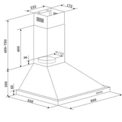 Küchenzeile Ragnar 220cm mit Backofen und Geschirrspüler - Hochglanz weiß