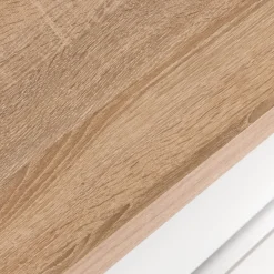 Küchenzeile Ragnar 290cm mit Backofen und Kühlschrank - Hochglanz weiß