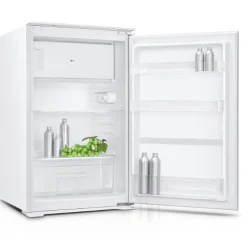 Küchenzeile Ragnar 290cm mit Backofen und Kühlschrank - Hochglanz weiß