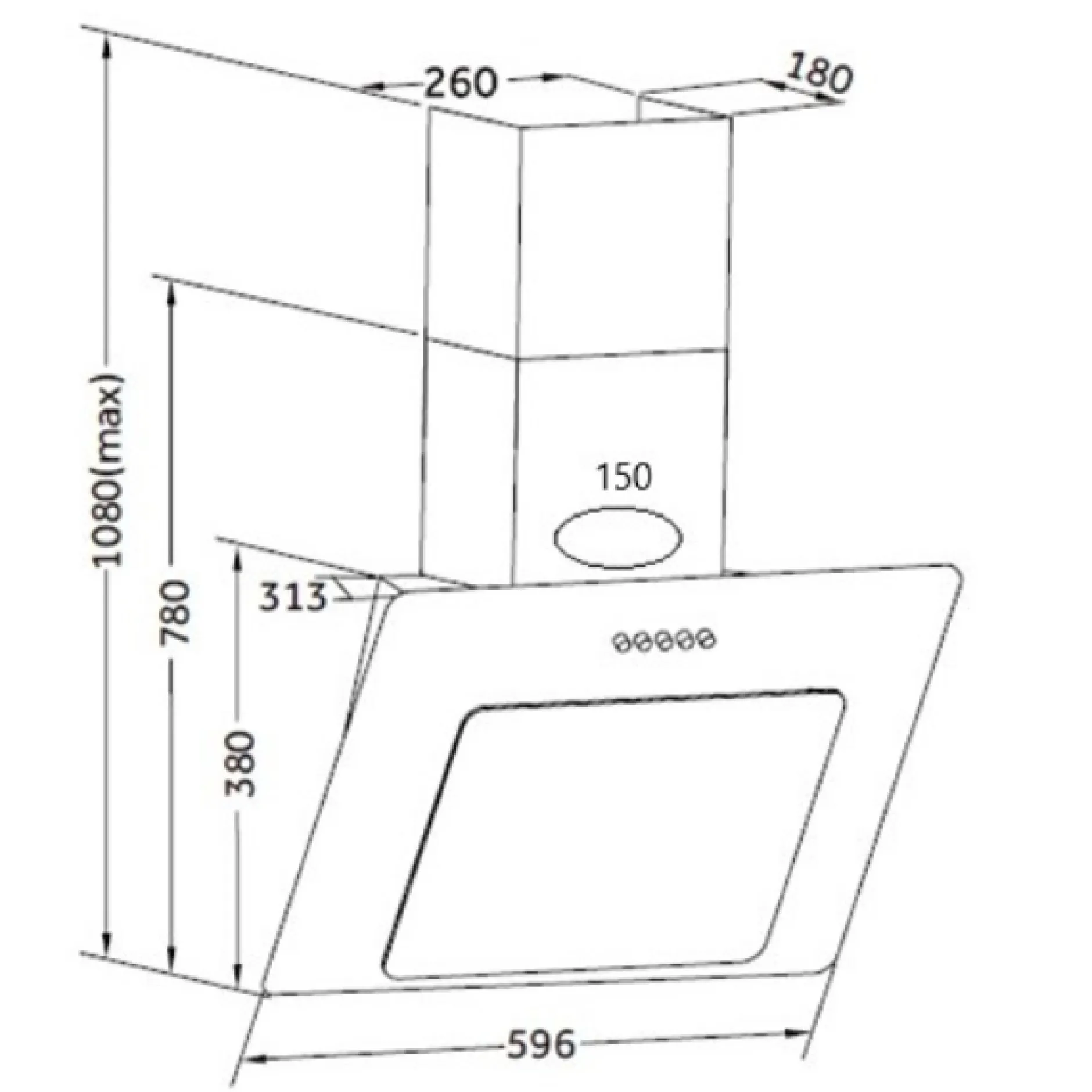 Küchenzeile Ragnar 290cm mit Backofen und Kühlschrank - Hochglanz anthrazit