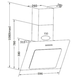 Küchenzeile Ragnar 330cm mit Backofen, Mikrowelle und Kühlschrank - Hochglanz anthrazit