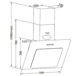 Küchenzeile Ragnar 370cm mit Backofen, Mikrowelle, Geschirrspüler und Kühlschrank - hochglänzend weiß