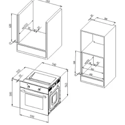 Küchenzeile Ragnar 300cm mit Geschirrspüler, Backofen und Kühlschrank - Hochglanz anthrazit
