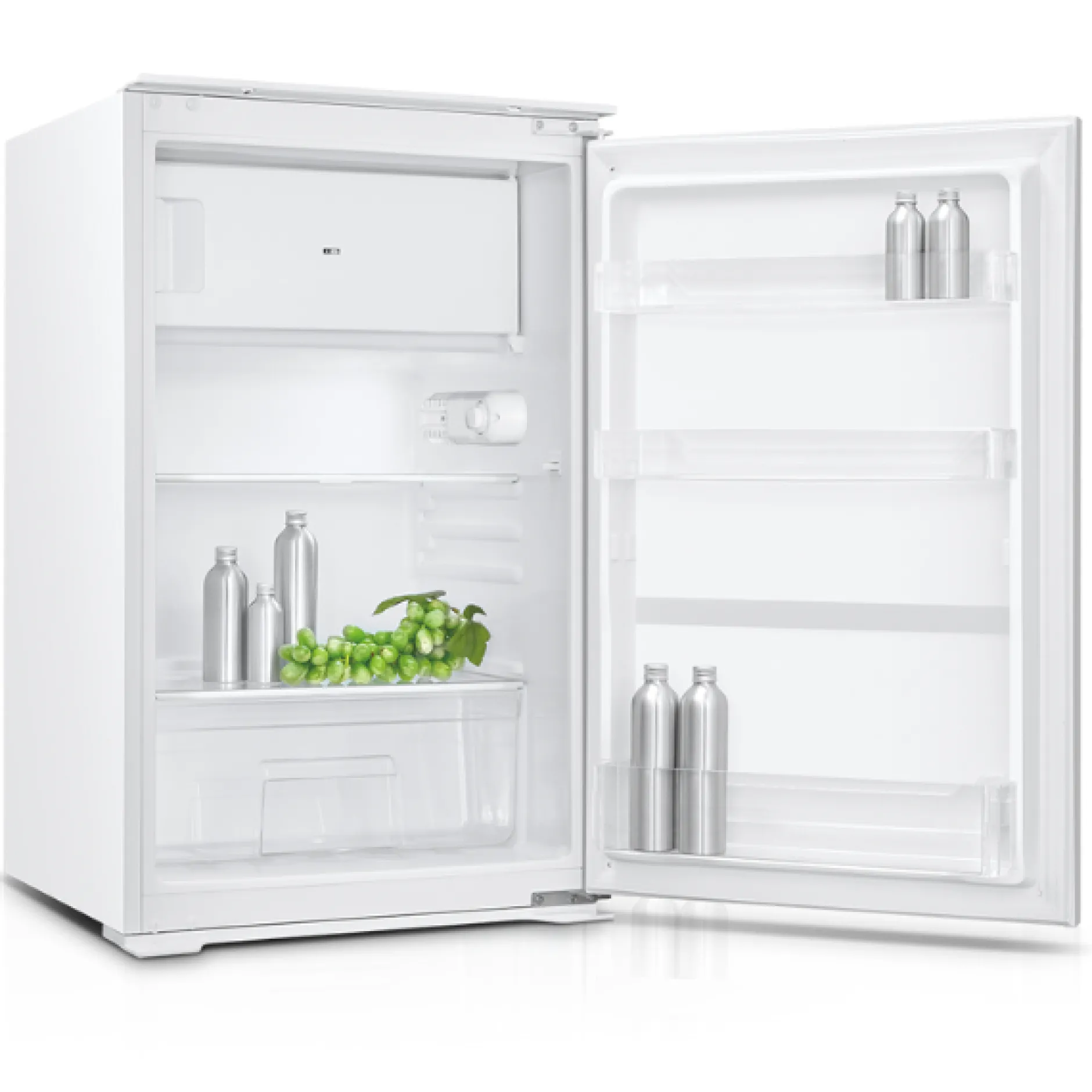 Küchenzeile Ragnar 310cm mit Geschirrspüler, Backofen und Kühlschrank - hochglänzend weiß