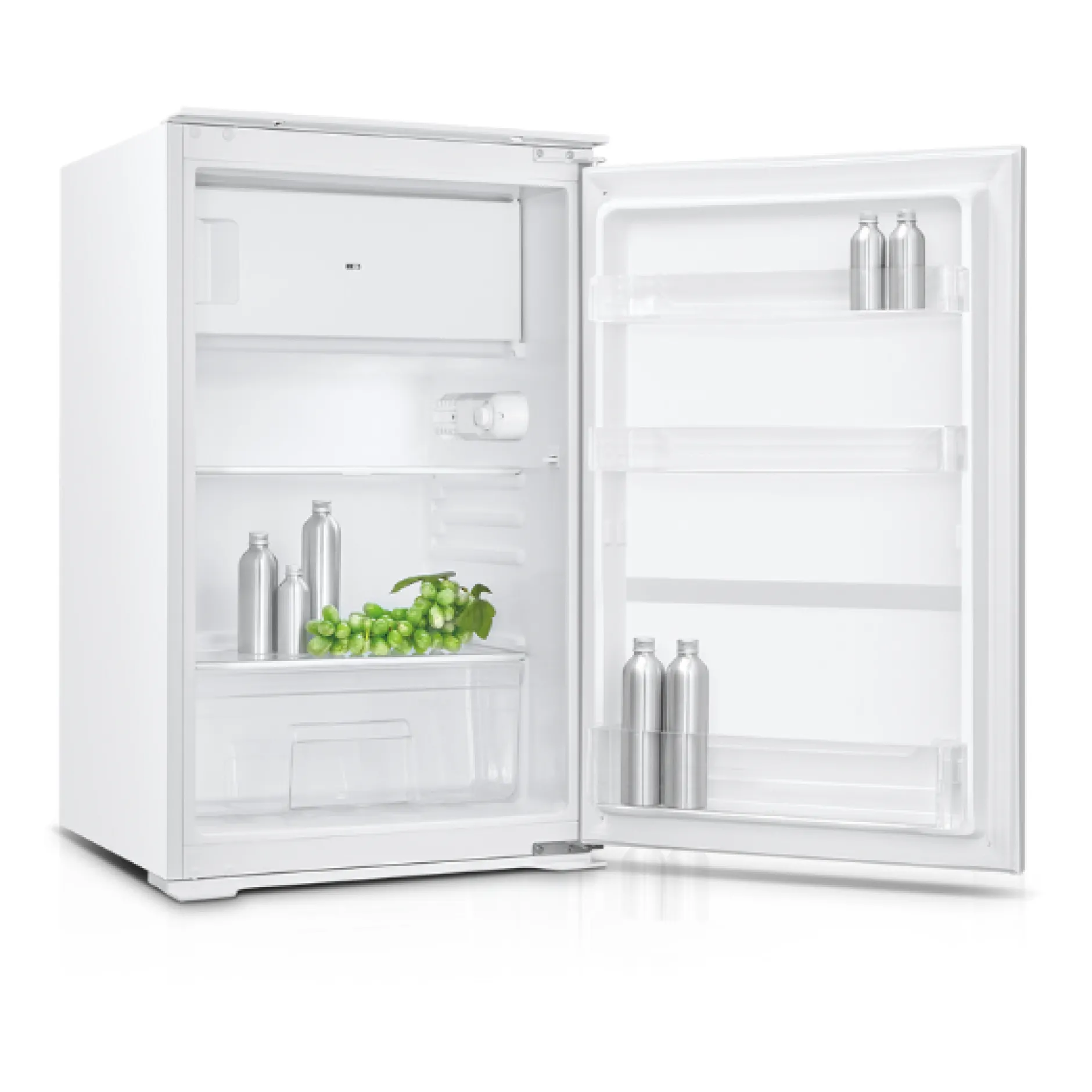 Küchenzeile Ragnar 330cm mit Geschirrspüler, Backofen und Kühlschrank - hochglänzend weiß