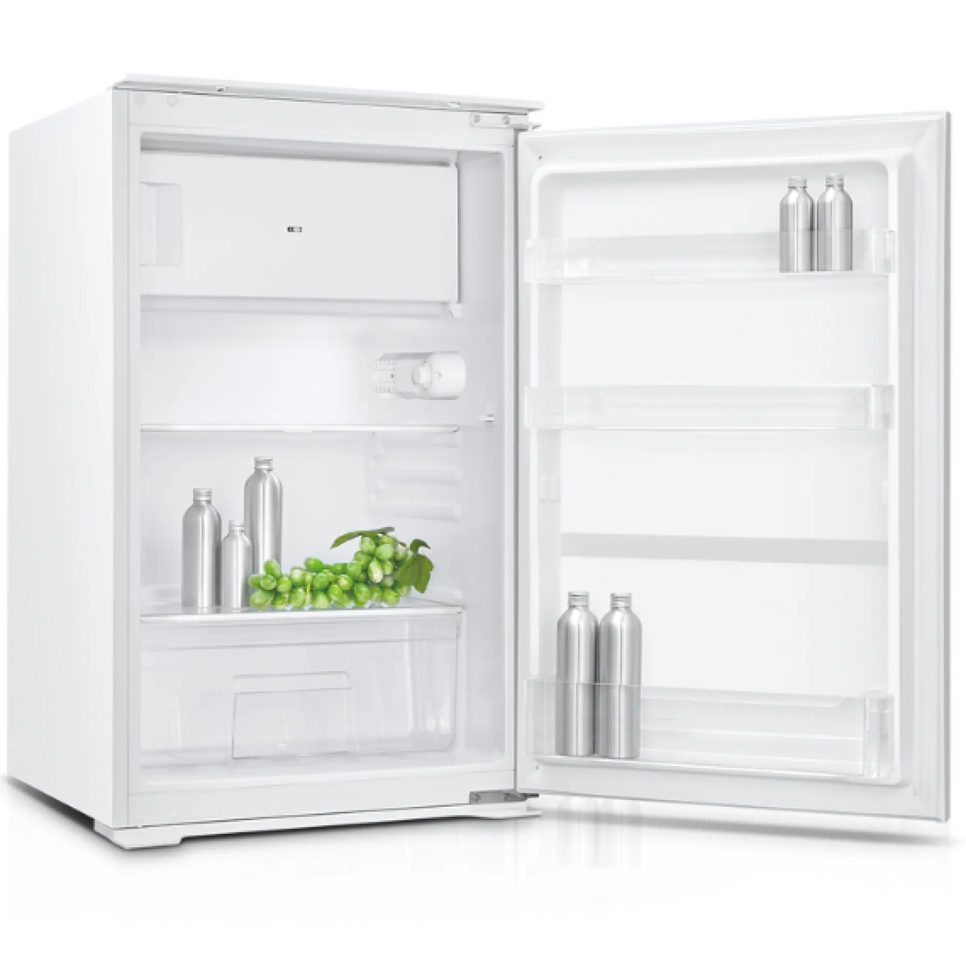 Küchenzeile Ragnar 340cm mit Geschirrspüler, Backofen und Kühlschrank - hochglänzend weiß
