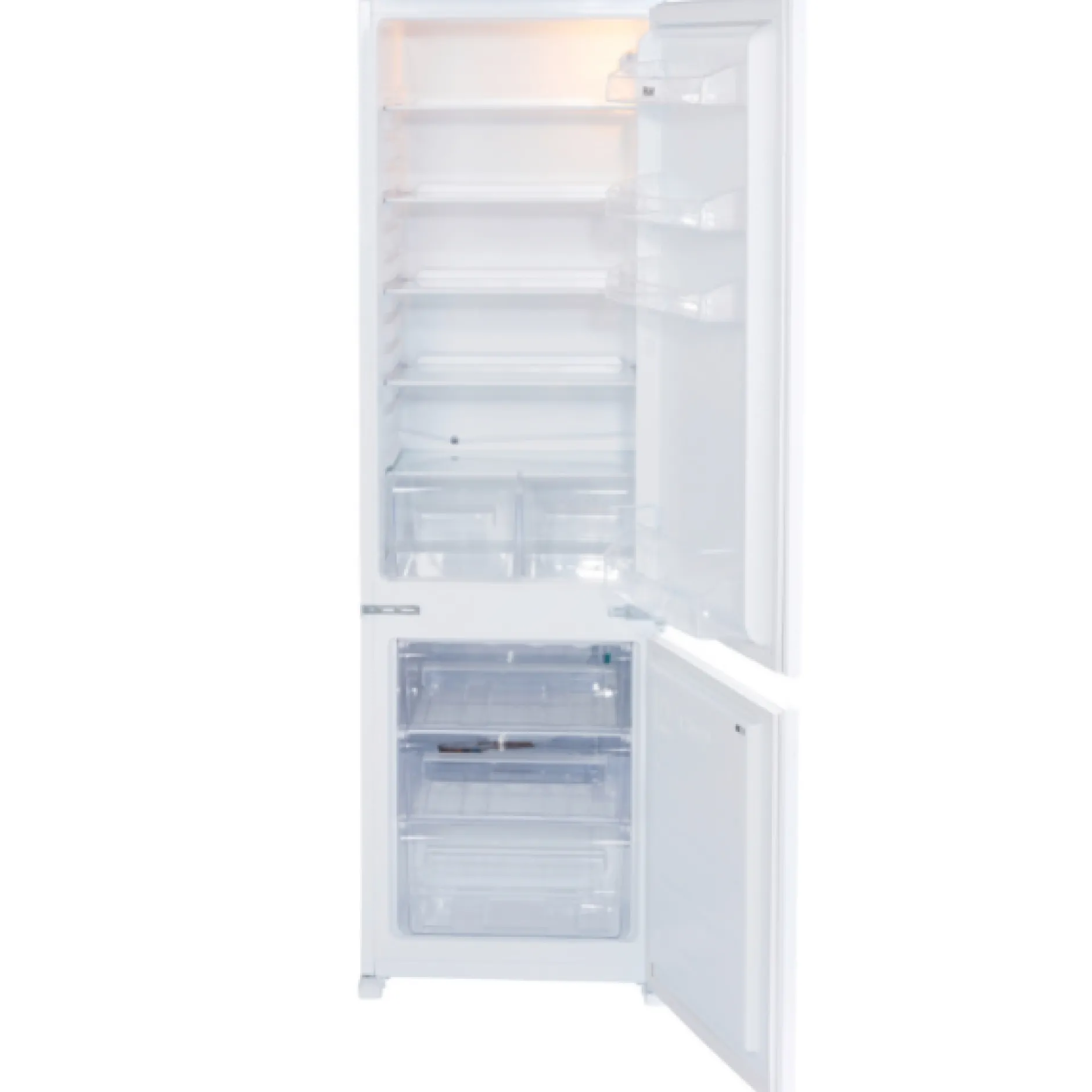 Küchenzeile Ragnar 390cm mit Kühl-Gefrierkombination, Backofen und Geschirrspüler - Hochglanz weiß