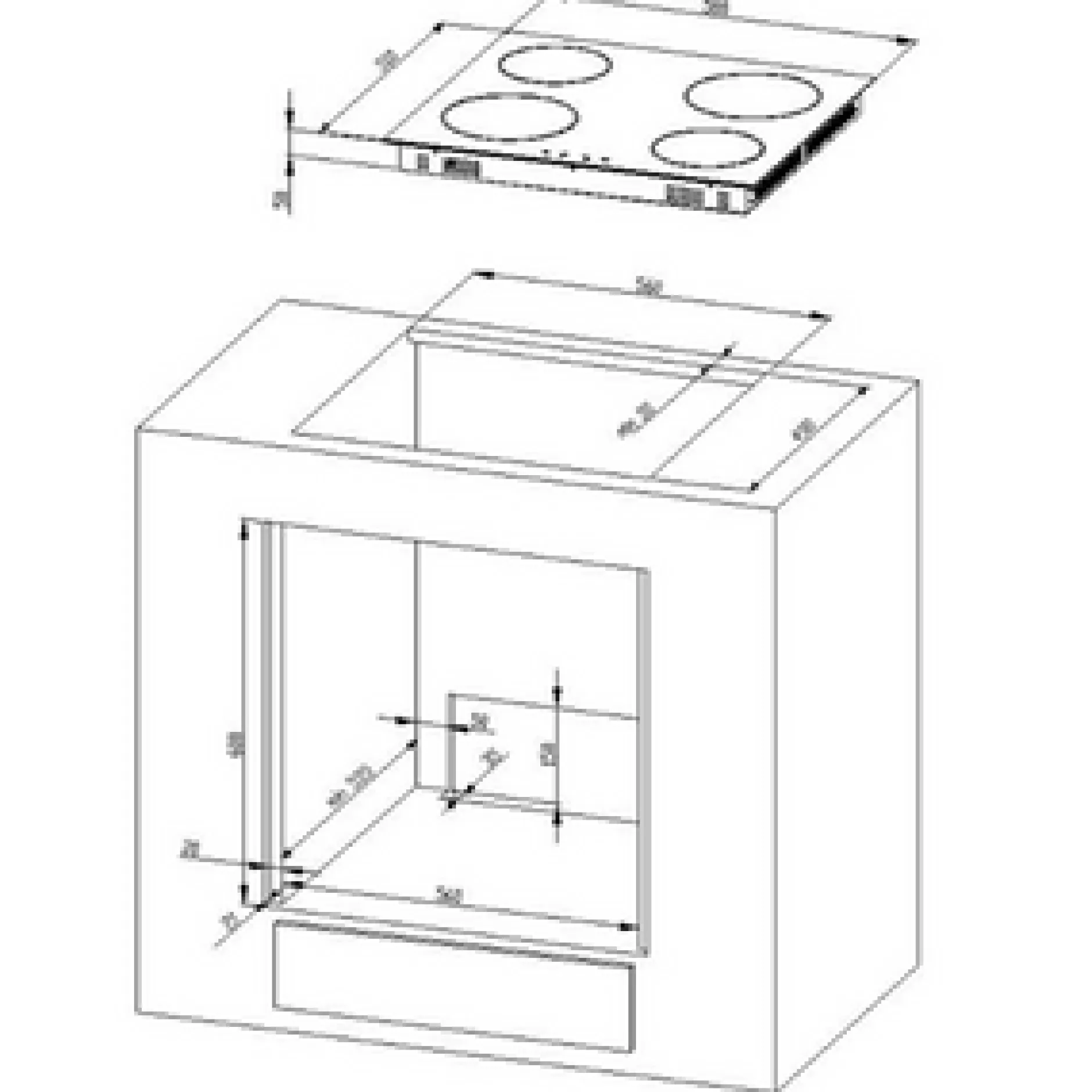 Küchenzeile Ragnar 270cm mit Mikrowelle, Kühlschrank und Backofen - Hochglanz weiß