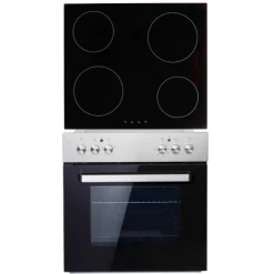 Küchenzeile Ragnar 280cm mit Mikrowelle, Kühlschrank, Backofen und Geschirrspüler - anthrazit hochglanz