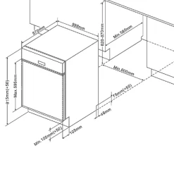 Küchenzeile Ragnar 310cm mit Mikrowelle, Kühlschrank, Backofen und Geschirrspüler - hochglänzend weiß