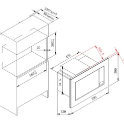 Küchenzeile Ragnar 340cm mit Platz für Backofen, Mikrowelle, Geschirrspüler und Kühlschrank - hochglänzend weiß