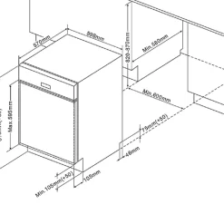 Küchenzeile Ragnar 220cm mit Platz für Backofen und Geschirrspüler - hochglänzend weiß