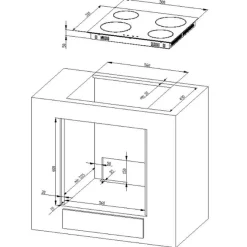 Küchenzeile Ragnar 270cm mit Platz für Mikrowelle, Kühlschrank und Backofen - Hochglanz anthrazit