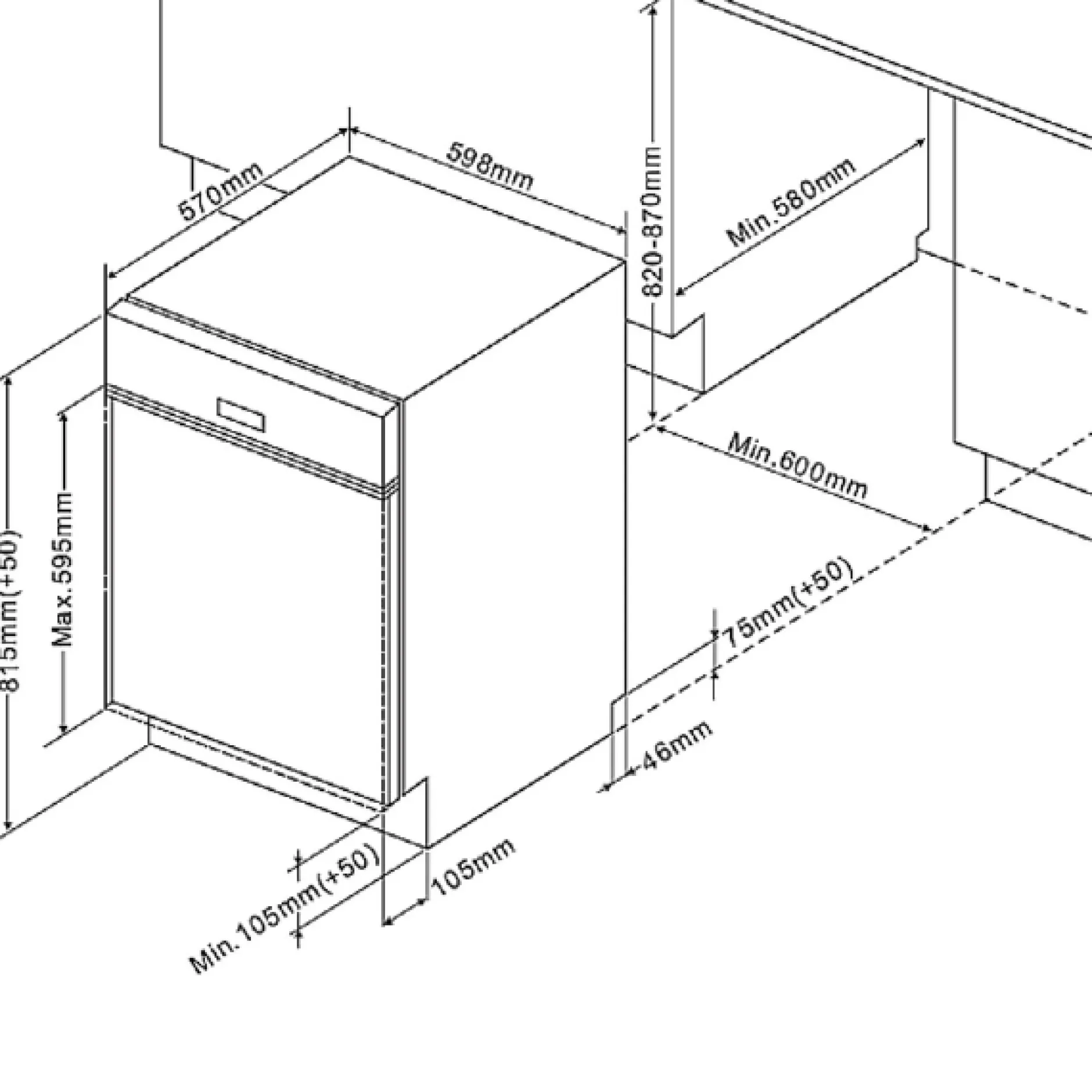 Küchenzeile Ragnar 390cm mit Platz für Kühl-Gefrierkombination, Backofen und Geschirrspüler - hochglänzend weiß