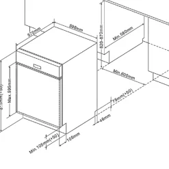 Küchenzeile Ragnar 310cm mit Platz für Mikrowelle, Kühlschrank, Backofen und Geschirrspüler - anthrazit hochglanz