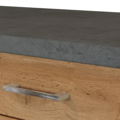 Küchenzeile Sorrella 270cm mit Backofen, Geschirrspüler und Kühlschrank - Eiche/Graphit