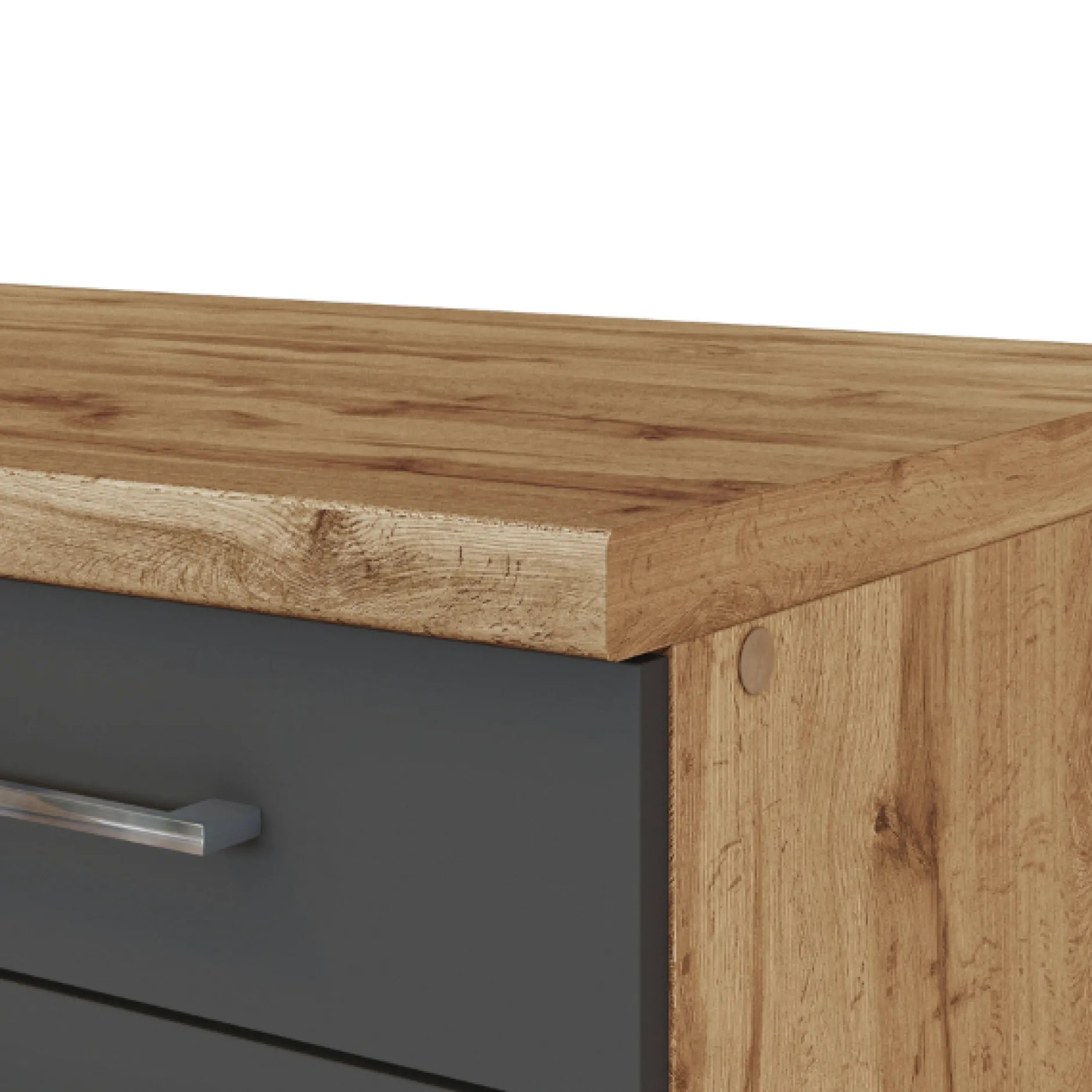 Küchenzeile Sorrella 270cm mit Geschirrspüler, Backofen und Kühlschrank - anthrazit/ocker
